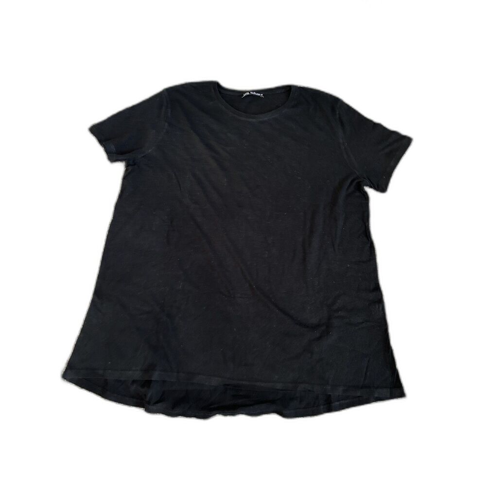 Zara black short-sleeve crew neck t-shirt L